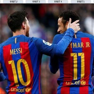 Messi & Neymar fotbollstapet: Självhäftande accentväggbeklädnad bild 7