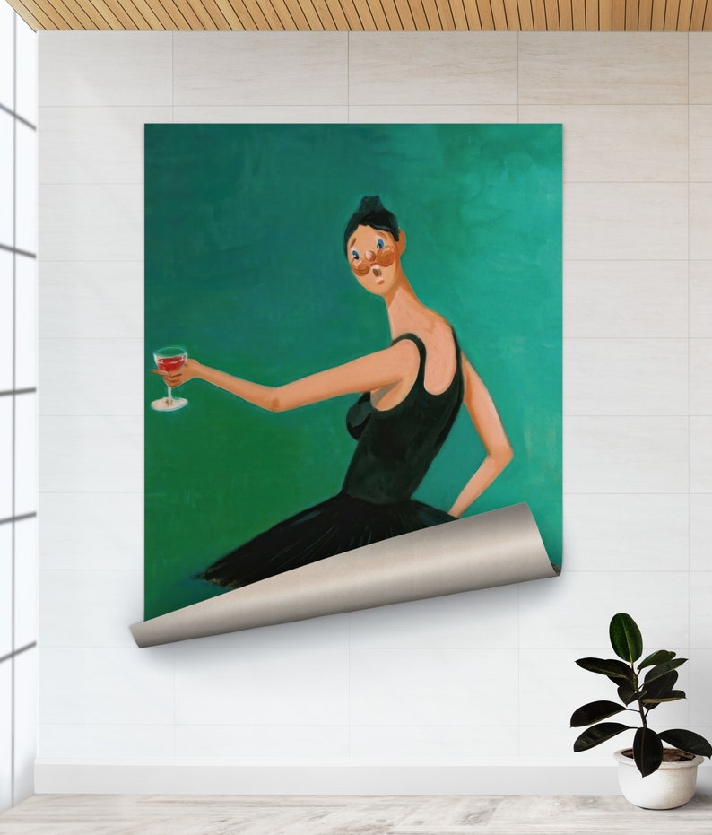 Kanye West Ballerina Tempered Glass Canvas Art - Modern Wall Decor ROLLED POSTER