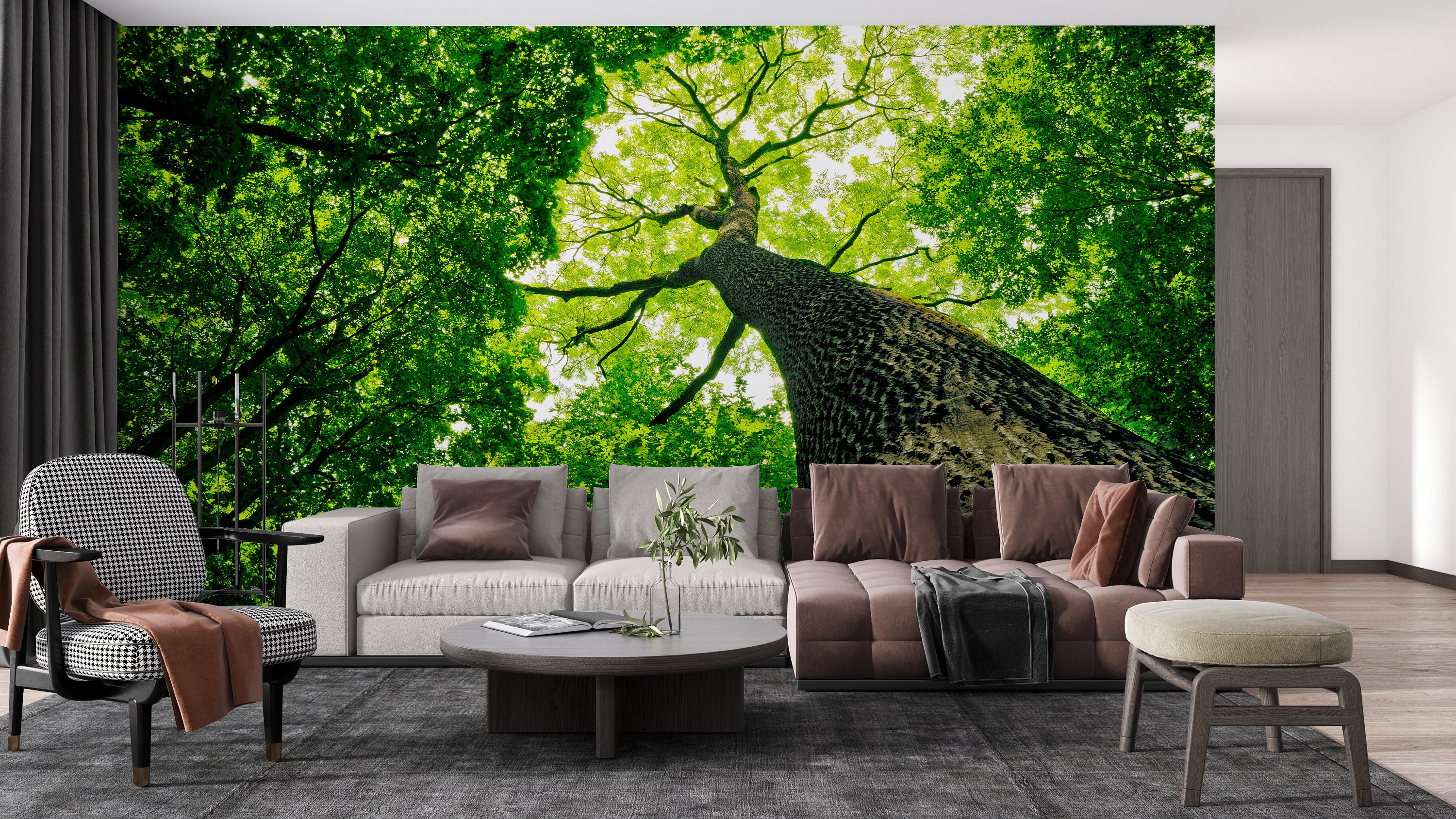 Gift Wallpaper Tree Wall Paper Tree Landscape Wall Print - Etsy