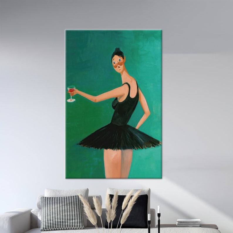 Kanye West Ballerina Tempered Glass Canvas Art - Modern Wall Decor GALLERY WRAPPED