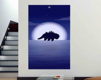 Appa Anime Tempered Glass Wall Art: Modern Home Decor