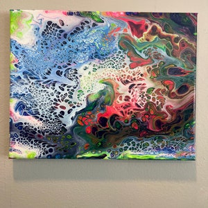 Acrylic pouring, Acrylic painting