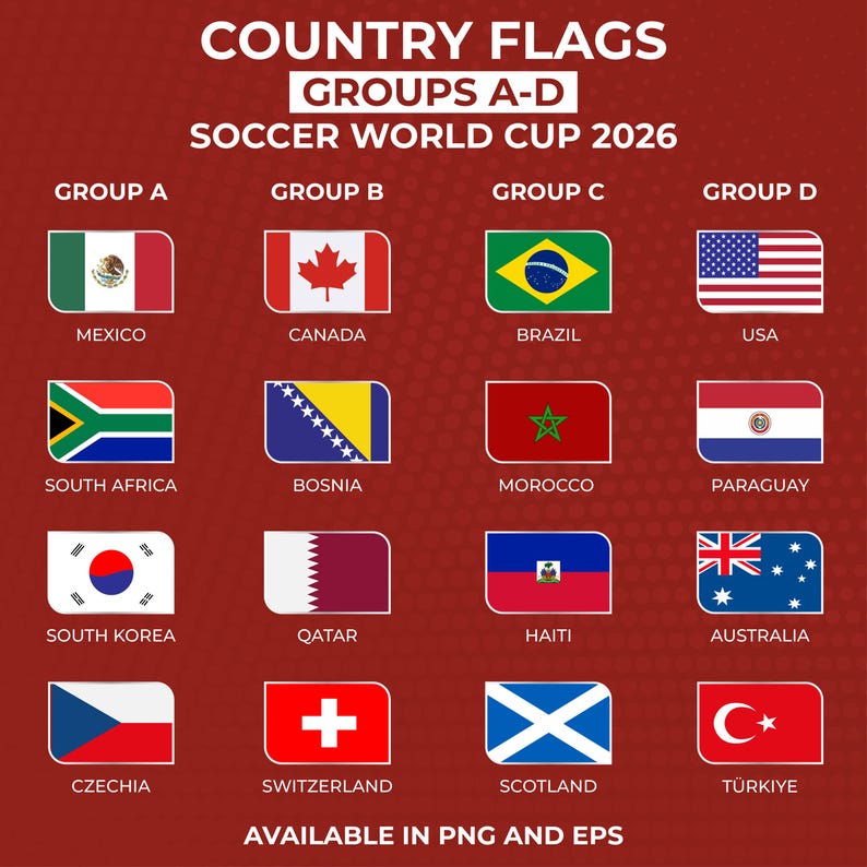 World Cup 2026 Flags Bundle, 48 Countries Rounded Rectangle Set (SVG