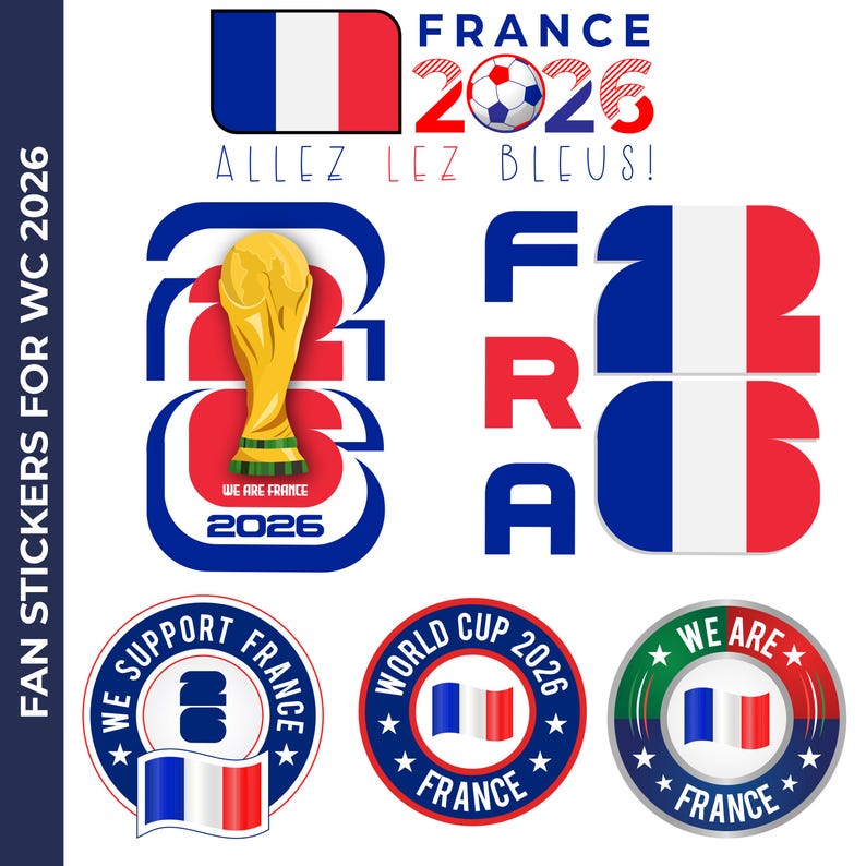 France Soccer Vector Bundle: Mbappe, World Cup Graphics (AI & PNG Files) image 2