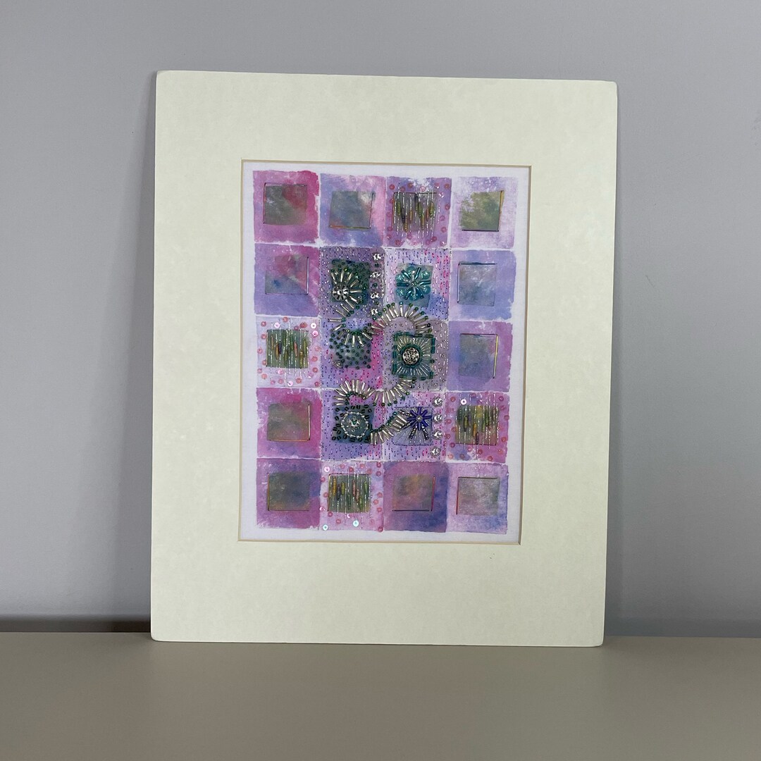 Pink Art Silk Embroidery