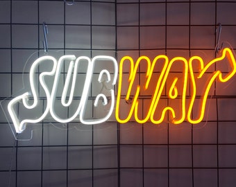 Subway Neon Sign, Pizza Market Neon Sign, Food Custom Neon Sign, Subway Neon Art Sign, Personalized Light Sign, Kids Room Decor