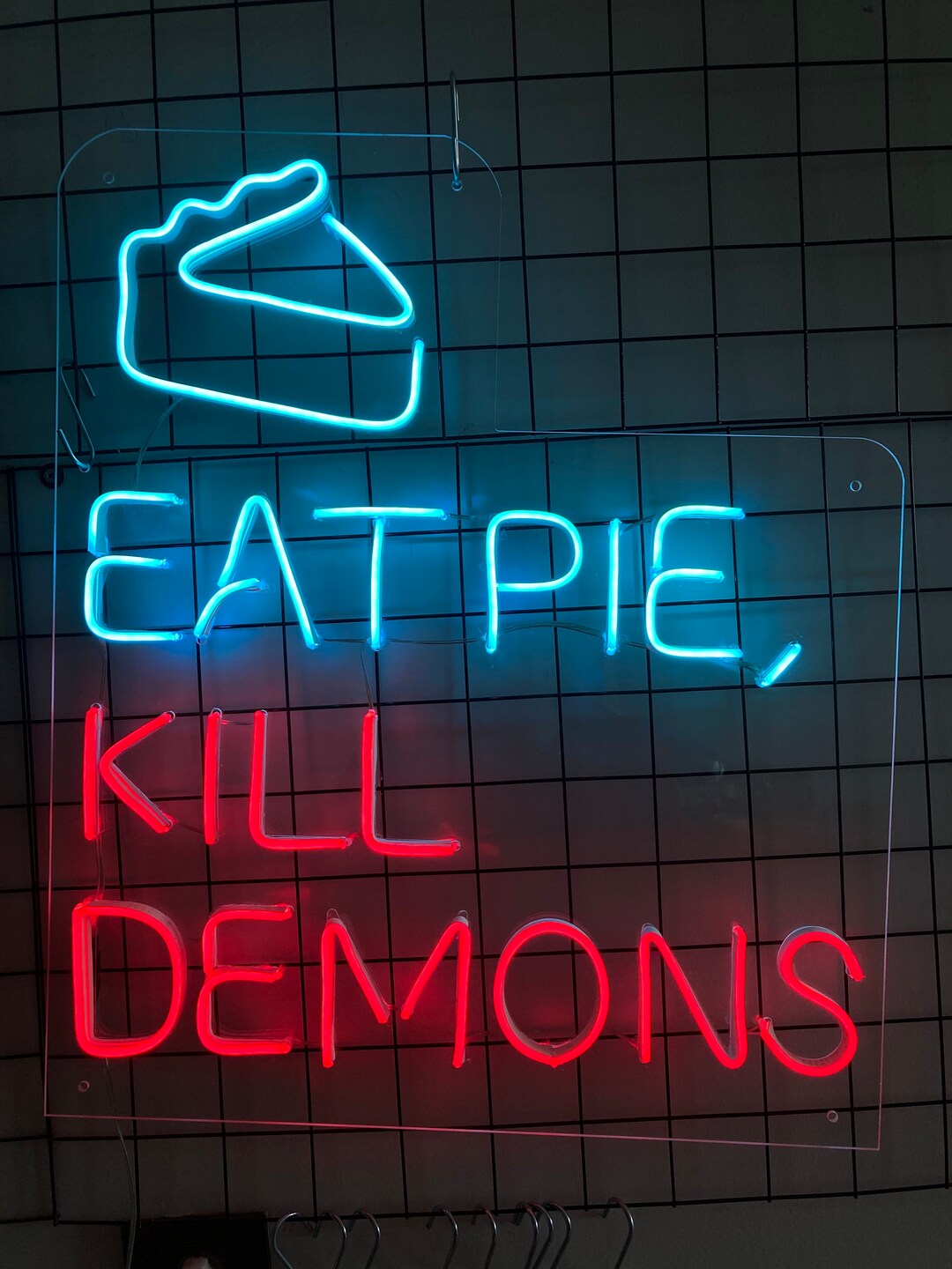 Supernatural Neon Sign, Custom Winchester Neon Sign, Eat Pie Kill