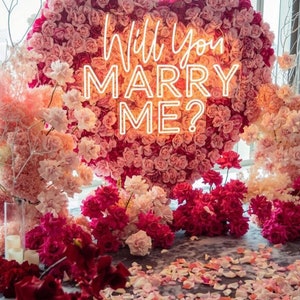 Will You Marry Me Neon Wall Art, Marry Me Neon Sign, Wedding Neon Decor, Marriage Proposal, Engagement Party Decor, Wedding Light Sign image 4