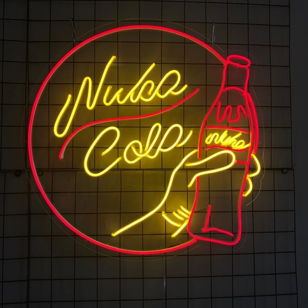 Nuka Cola Neon Sign, Cola Neon Sign, Neon Birthday Gift, Custom Neon Sign, Personalized Light Sign, Kids Room Decor