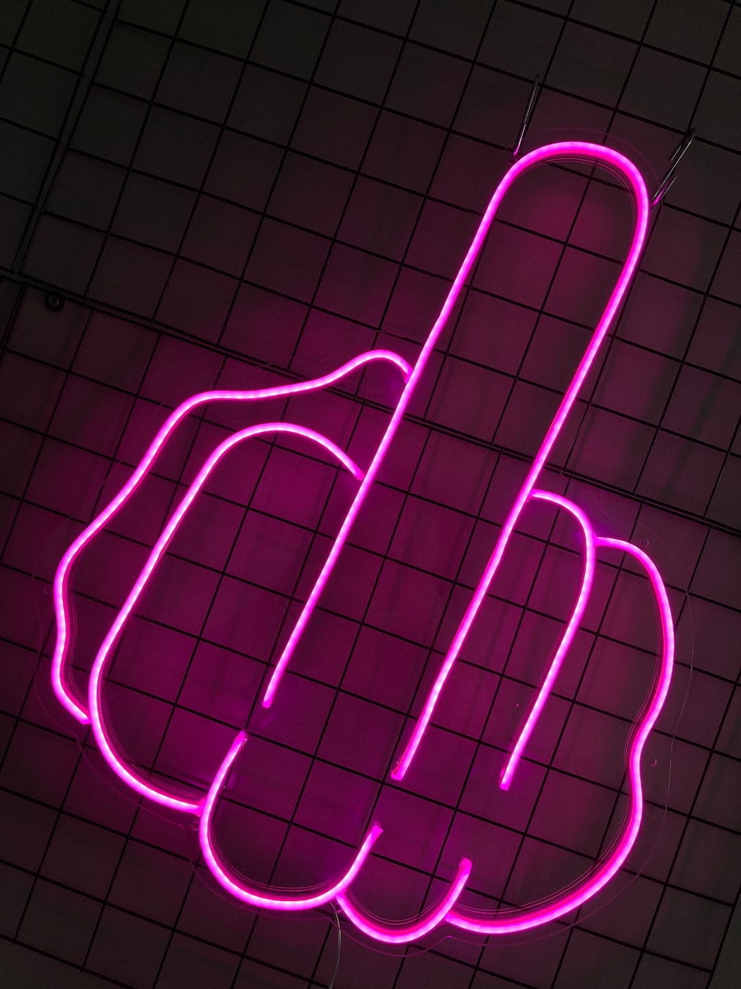 Middle Finger Icon Neon Sign Neon Art Middle Finger Neon - Etsy