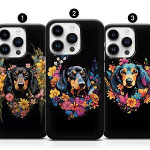 Funda de teléfono para perros Funda animal Funda Dachshund compatible con iPhone 14, 13, 12, 11, XR, XS, 8+, SE, 7 y Samsung S10, A73, S21FE, A13, A52 - Google Pixel