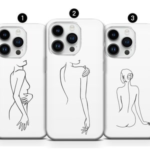 Line Art Case Personalised Cover Body case fit iPhone 14, 13, 12, 11, XR, XS, 8+, SE, 7 & Samsung S10, A73, S21FE, A13, A52 -Google Pixel