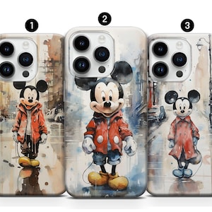 Custodia Topolino, custodia Cartoon, custodia Disney iPhone 14, 13, 12, 11, XR, XS, 8+, SE, 7 e Samsung S10, A73, S21FE, A13, A52 - Google Pixel