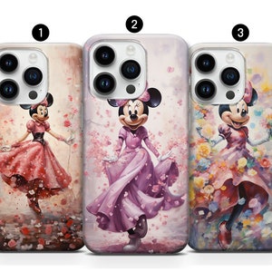 Custodia Minnie Mouse, custodia Cartoon, custodia Disney iPhone 14, 13, 12, 11, XR, XS, 8+, SE, 7 e Samsung S10, A73, S21FE, A13, A52 - Google Pixel