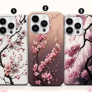 Sakura phone case Cherry Blossom cover fit iPhone 14 Pro Max, 13, 12, 11, XS, XR, SE 2020, 6/7 Plus & Samsung Galaxy S21 Ultra, Note, Pixel