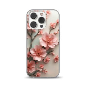 3D サクラ フォンケース チェリーブロッサム MagSafe カバーは、iPhone 16 Pro、Samsung S24 MagSafe、iPhone 14 Pro Max、iPhone 13+ MagSafe に適合します。