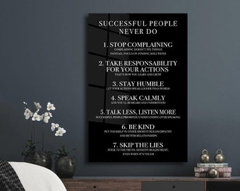 Successful People Never Do Canvas Wall Decor Home Wall Art Office Print Inspiration Wall Art Succes Rules Motivation Quotes Business Concept