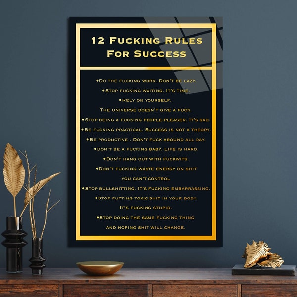 12 fucking rules for success Etsy.de