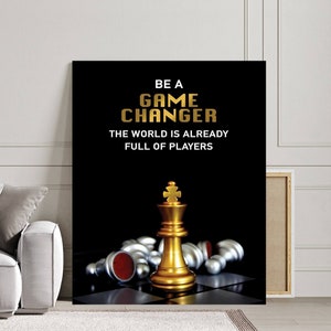 Think Chess Game Motivational Saying Wall Art Print Decor 