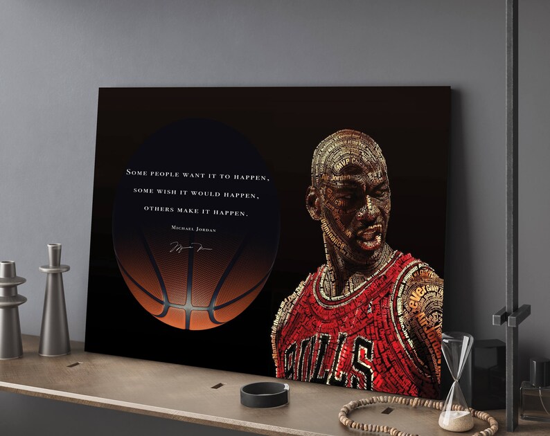 Michael Jordan Wall Decor Motivation Print Wall Art Etsy Australia