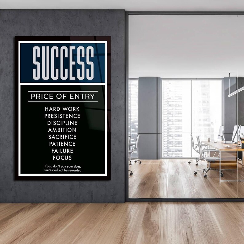 Success Noun Canvas Print: Modern Office Motivational Wall Art image 6