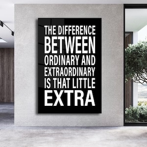 Extra Noun Motivational Wall Art Außergewöhnliche Noun Erfolg Leinwand Büro Kunst Fitnessstudio Acryl Version Benutzerdefinierte Zitate Wandkunst Geschäftskunst Geschenk