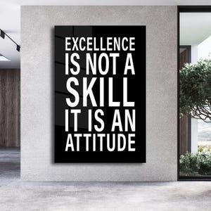 Exzellenz Noun Motivational Wandkunst Einstellung Substantiv Erfolg Leinwand Büro Kunst Fitnessstudio Acryl Version Benutzerdefinierte Zitate Wandkunst Geschäftskunst Geschenk