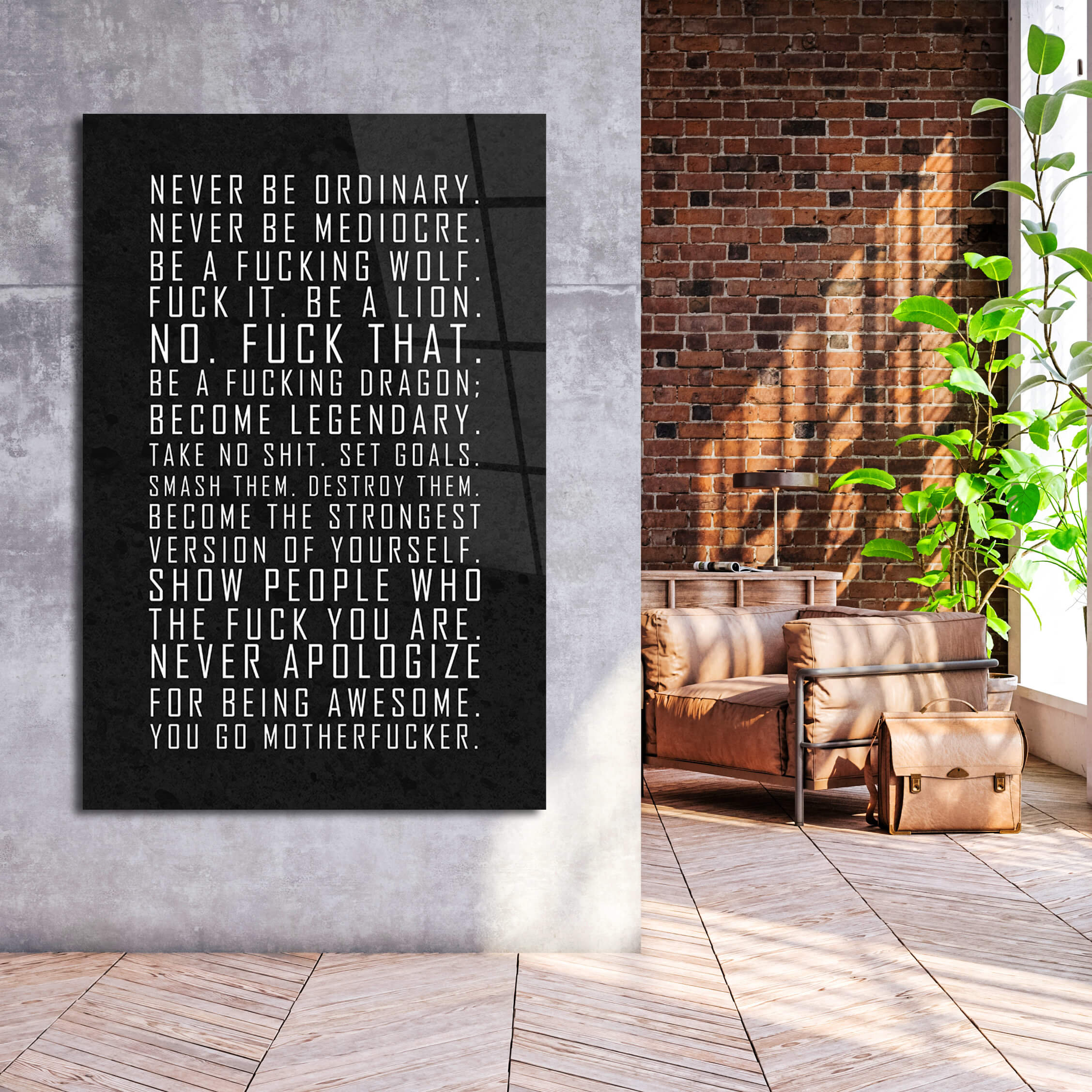View of Never Be Ordinary Motivational Wall Decor Inspirational Quotes Art Home ...