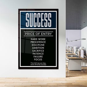 Success Noun Canvas Print: Modern Office Motivational Wall Art image 4