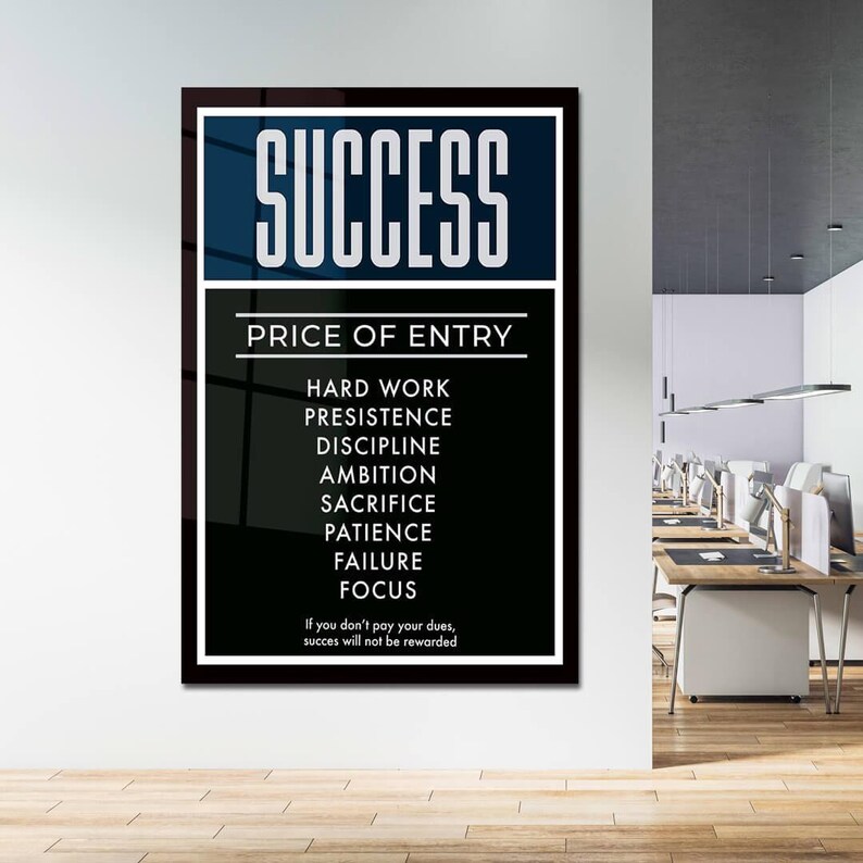 Success Noun Canvas Print: Modern Office Motivational Wall Art image 4