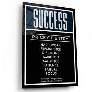 Success Noun Canvas Print: Modern Office Motivational Wall Art image 5