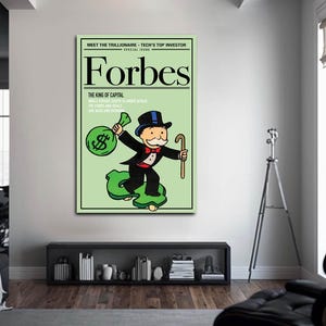 Alec Monopoly &#39;King of Capital&#39; Canvas Art Print - Luxury Office Decor