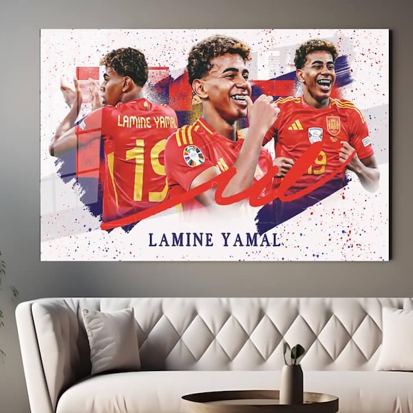Yamal Rasmlar Soccer Player Poster Lamine Yamal - Etsy