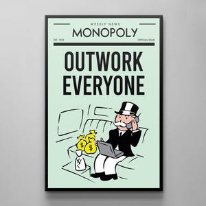 Alec Monopoly Pop Art: Luxury Office Canvas or Acrylic Print