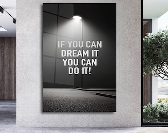 Dream It Do It Motivational Canvas Art - Inspirational Quote Wall Decor