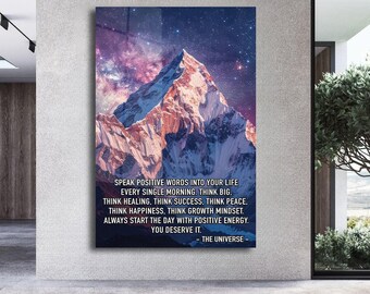 Message From The Universe Motivation Zitat Wandkunst Inspirierende Leinwandkunst Home Office Kunst Geschenk Ideia Leinwand- oder Acrylglas-Effekt-Druck