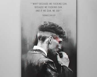 Thomas Shelby Motivation Quote Art For Office Canvas Wall Decor Inspirational Art Canvas Living Room Acrylic Print Entrepreneur Canvas Art