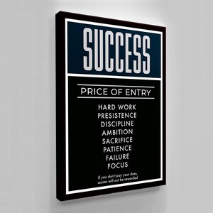 Success Noun Canvas Print: Modern Office Motivational Wall Art image 2