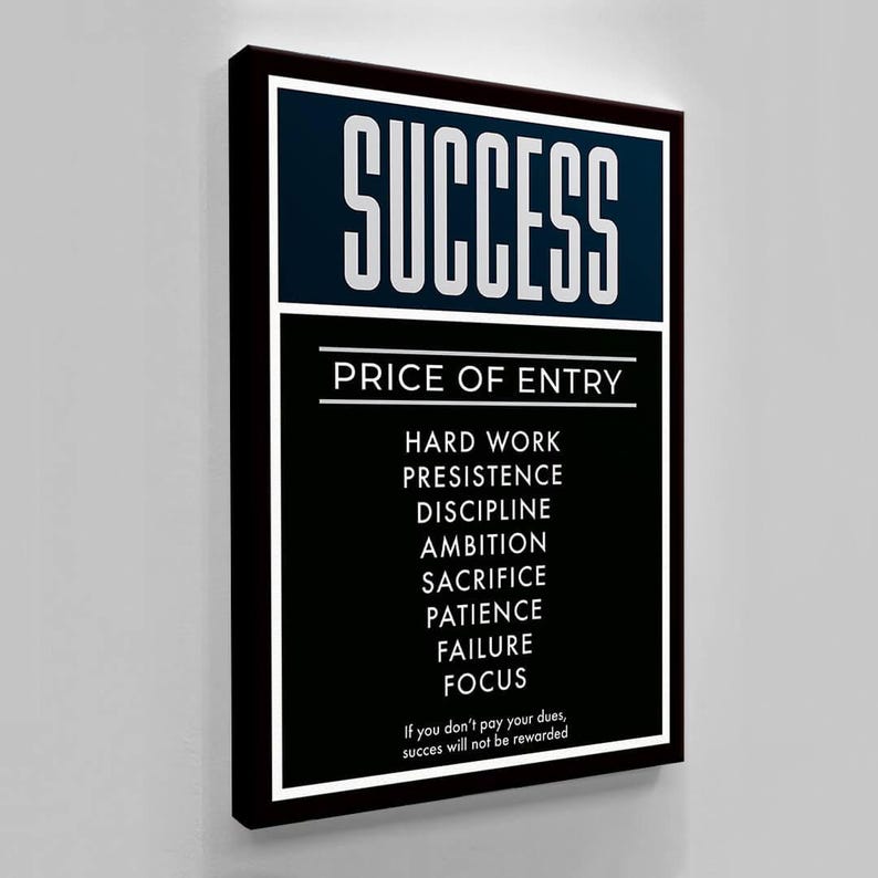 Success Noun Canvas Print: Modern Office Motivational Wall Art image 2