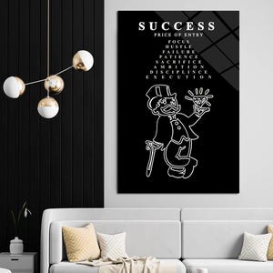 Monopoly Man Success Acrylic Glass Art Print, Modern Wall Decor image 4