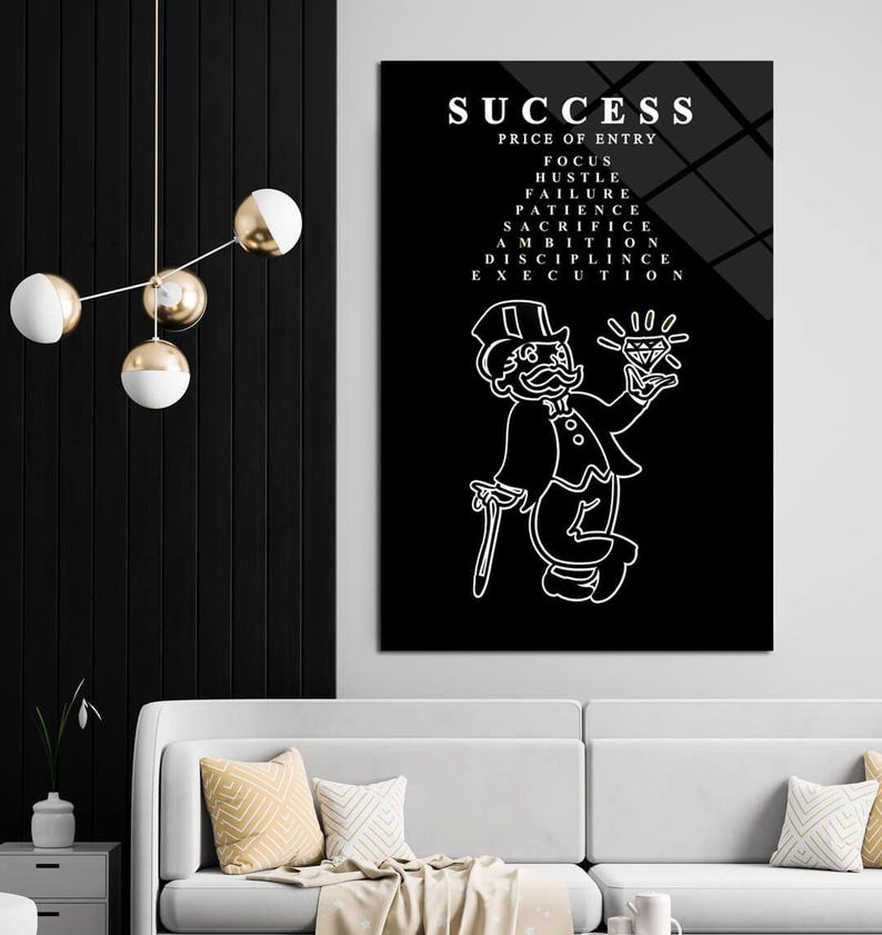Monopoly Man Success Acrylic Glass Art Print, Modern Wall Decor image 4