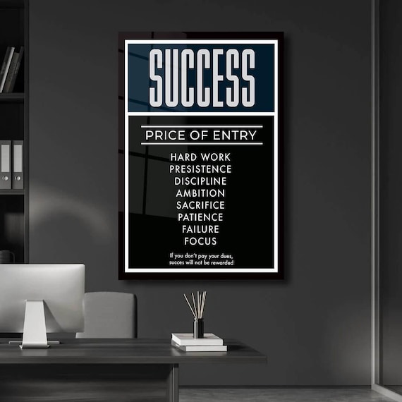 Success Noun Canvas Print: Modern Office Motivational Wall Art