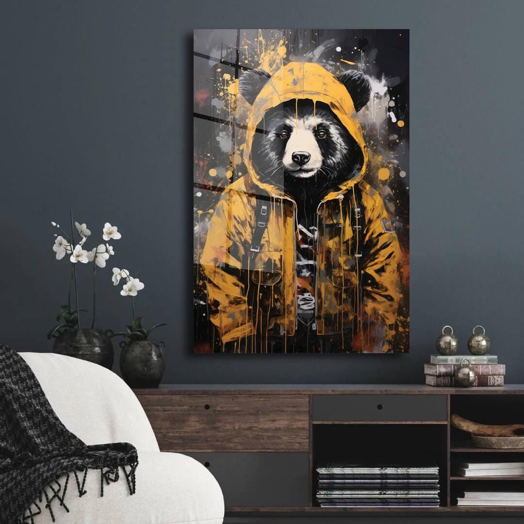 Stylish Panda Bear Graffiti Wall Art Banksy Wall Decor Canvas Art ...
