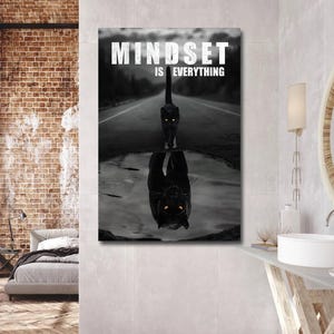 Mindset Is Everything Office Wall Art Design Motivational Canvas Wall Decor Inspirational Quotes Entrepreneur Poster Living Room Print Art