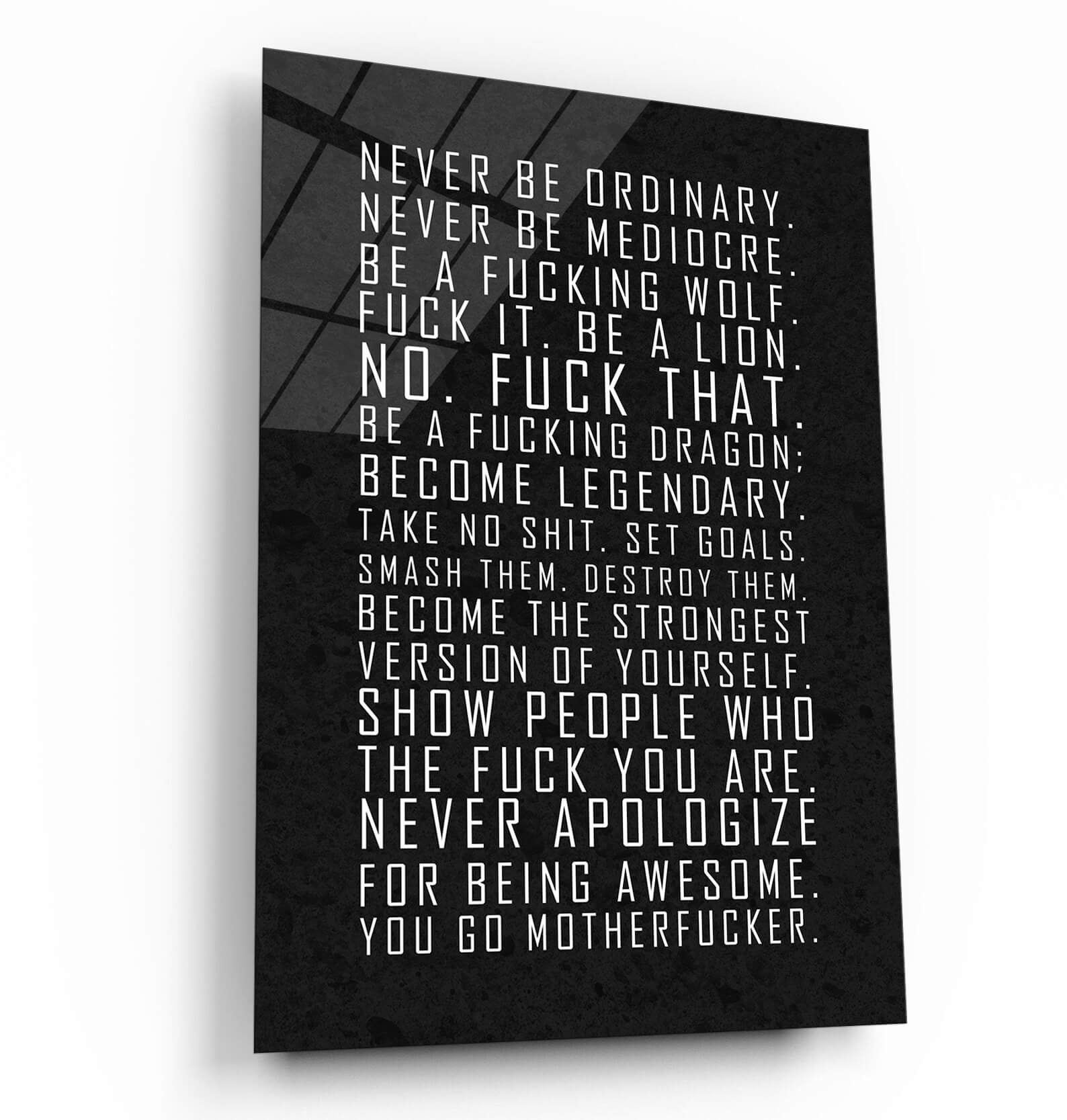 Never Be Ordinary Motivational Wall Decor Inspirational Quotes Art Home