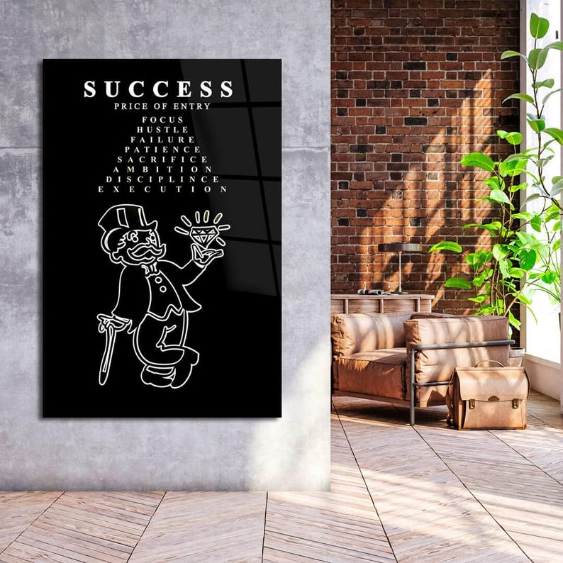 Monopoly Man Success Acrylic Glass Art Print, Modern Wall Decor image 7