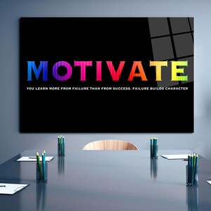 Motivate Substantiv Wand Kunst Workout Motivationsschild Leinwand Kunst Wohnkultur Modernes Büro Dekor Fitnessstudio Poster Fitness Schild Druck Motivierende Zitate