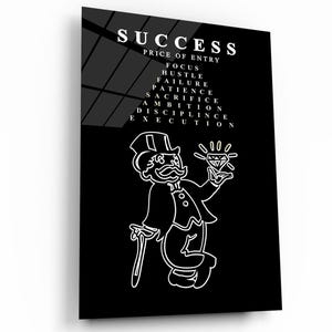 Monopoly Man Success Acrylic Glass Art Print, Modern Wall Decor image 6