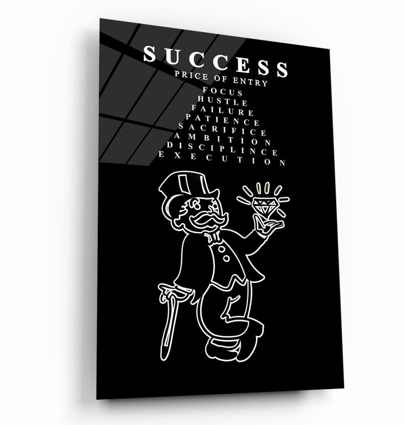Monopoly Man Success Acrylic Glass Art Print, Modern Wall Decor image 6