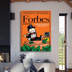 Alec Monopoly &#39;Money Makers&#39; Canvas Art Print - Luxury Office Decor